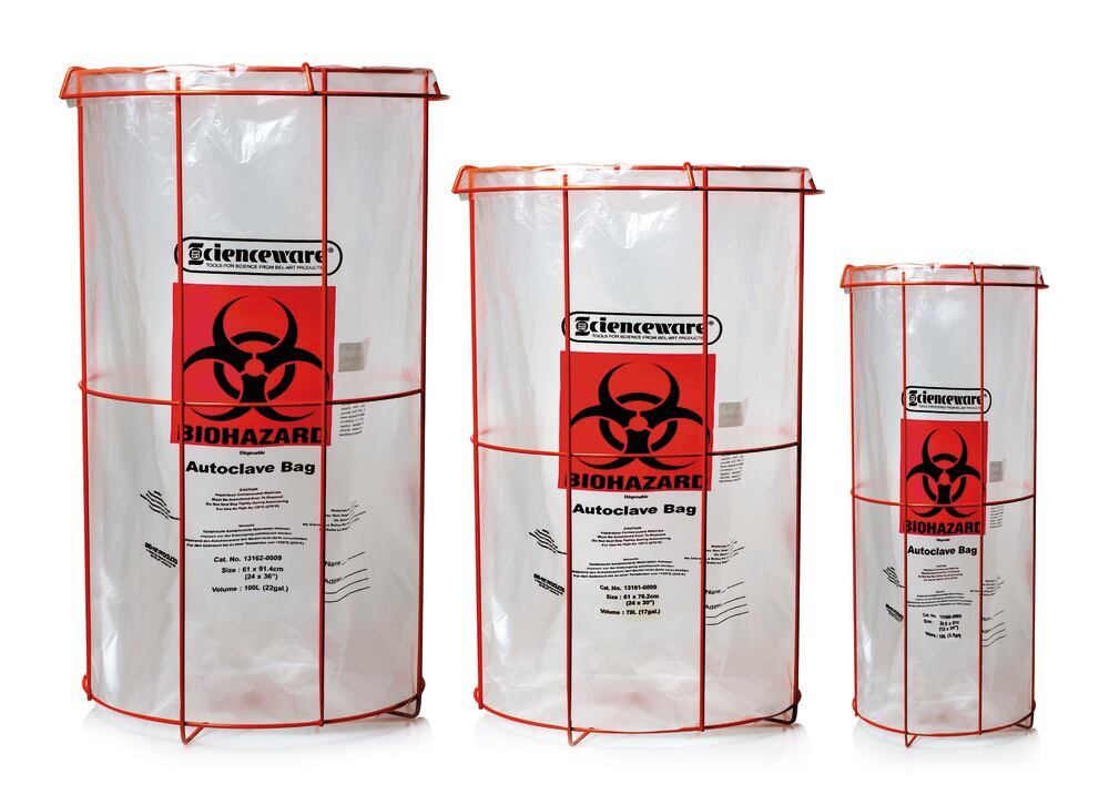 Poxygrid wire stand for disposal bags , made of wire, epoxy coated, size S - Luminix Health