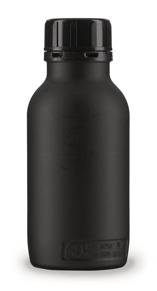 Narrow mouth bottle 308/310 black, 500 ml, without handle, 10 unit(s) - Luminix Health