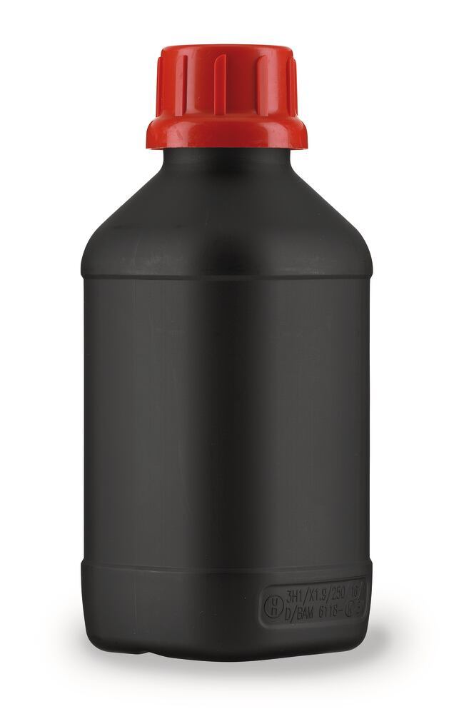 Narrow mouth bottle 308/310 black, 1000 ml, without handle, 8 unit(s) - Luminix Health