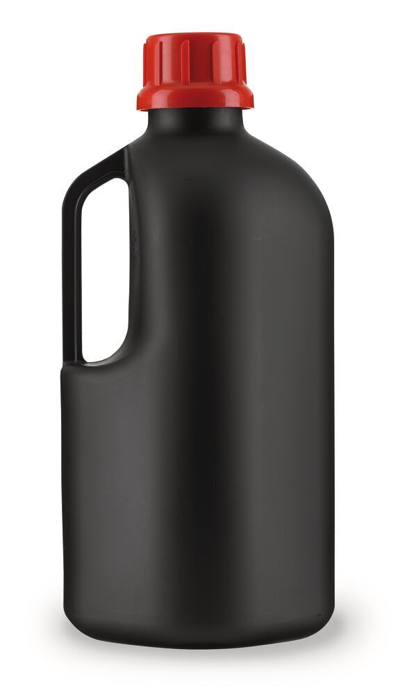 Narrow mouth bottle 308/310 black, 2500 ml, large handle, 1 unit(s) - Luminix Health