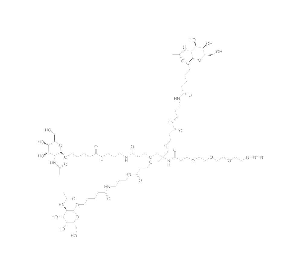 Image of Tri-β-GalNAc-PEG3-Azide, min. 95 %, 5 mg, plastic - Luminix Health