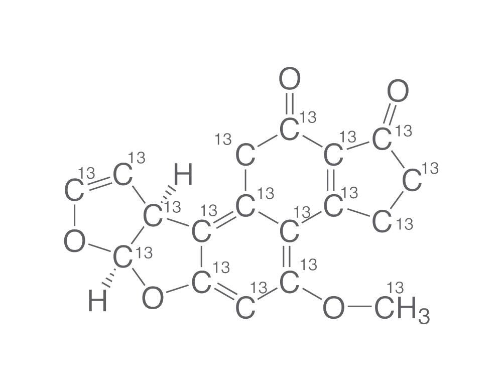 13C17-Aflatoxin B1, 0.5 µg/ml in acetonitrile, 1.2 ml, glass - Luminix Health