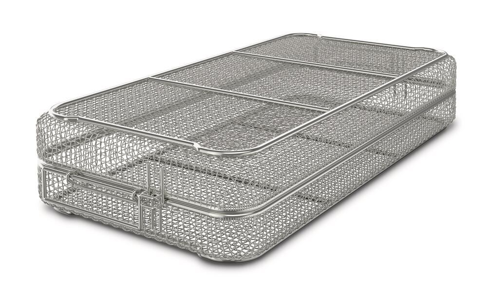 Sterilisation basket with removable lid, 265 x 250 x 100 mm, 1 unit(s) - Luminix Health