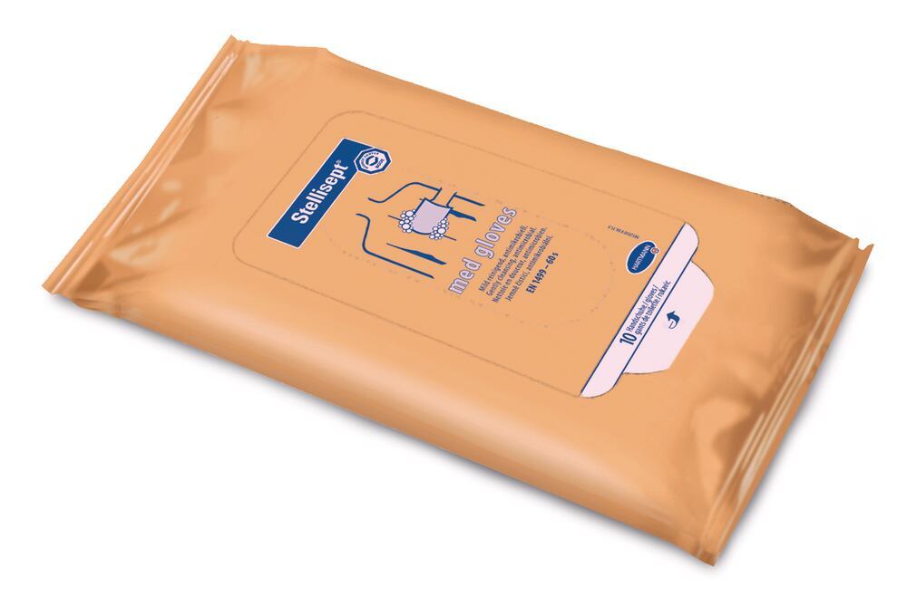 Stellisept med glove, Antiseptic wash gloves, 10 unit(s) - Luminix Health