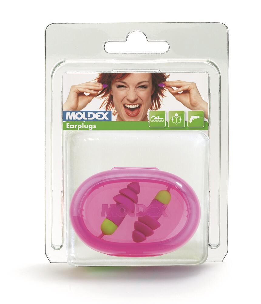 Rockets reusable ear protection plugs, in storage case, blister, 1 pair - Luminix Health