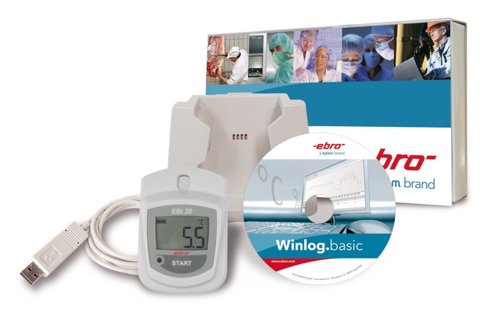 Data logger EBI 20-T1 Set, with internal temperature gauge, 1 unit(s) - Luminix Health