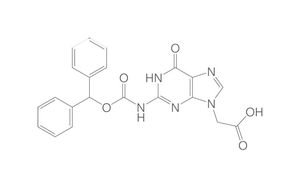 (2-Benzhydryloxycarbonylamino-6-oxo-1,6-dihydro-purin-9-yl)-acetic acid, 250 mg - Luminix Health