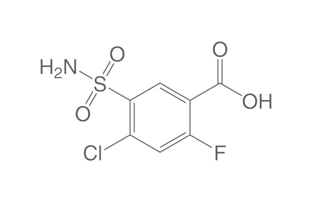 2-Chloro-4-fluoro-5-sulfamoylbenzoic aci, d, 100 mg - Luminix Health