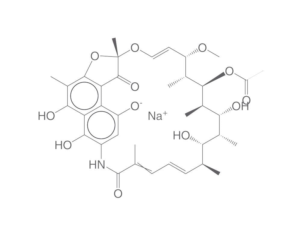 Image of Rifamycin SV sodium, min. 95 %, BioScience Grade, 100 mg - Luminix Health
