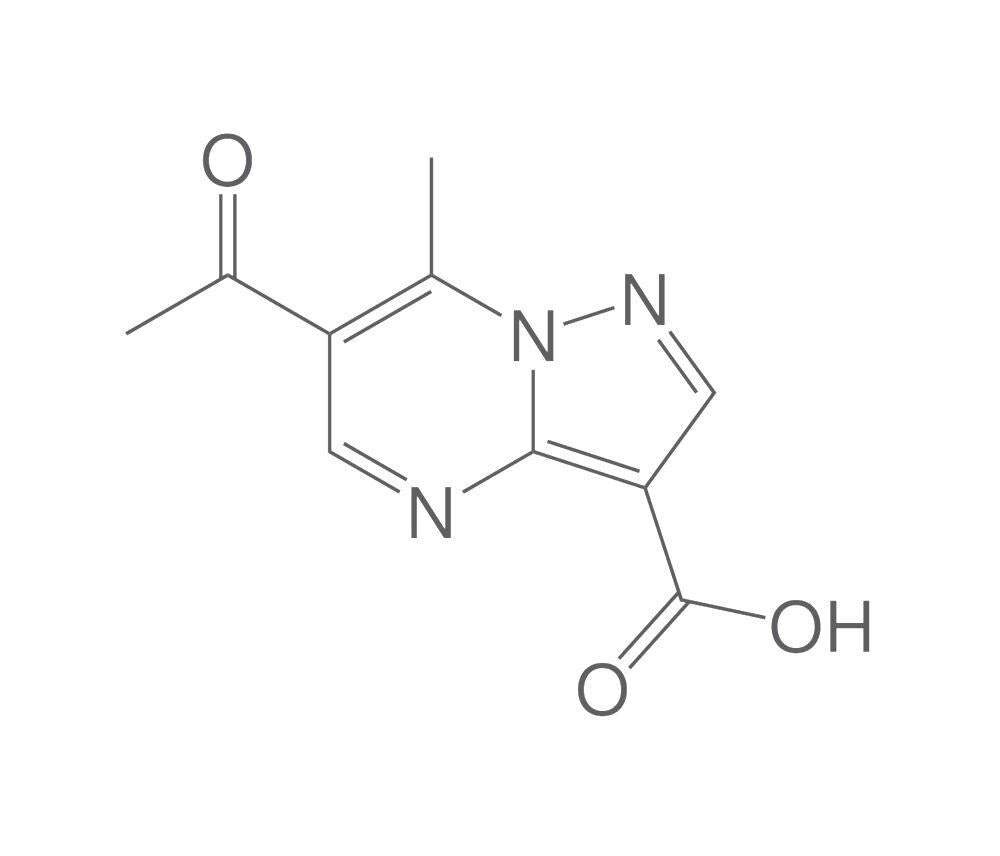 6-Acetyl-7-methylpyrazolo[1,5-α]pyrimidi, ne-3-carboxylic acid, 50 mg - Luminix Health