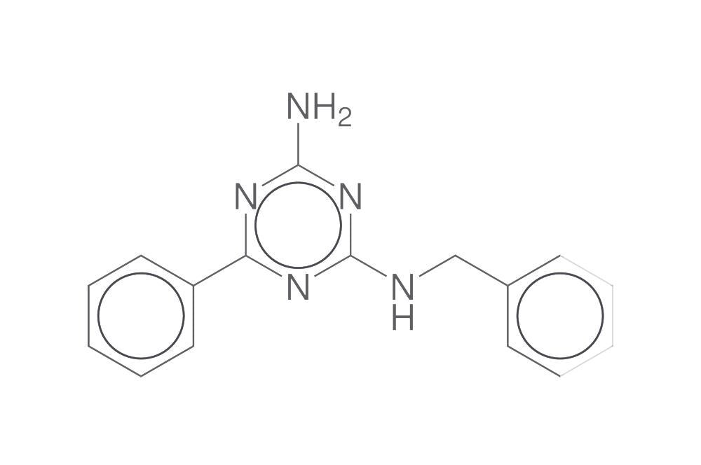 4-Amino-2-benzylamino-6-phenyl-1,3,5-tri, azine, 250 mg - Luminix Health