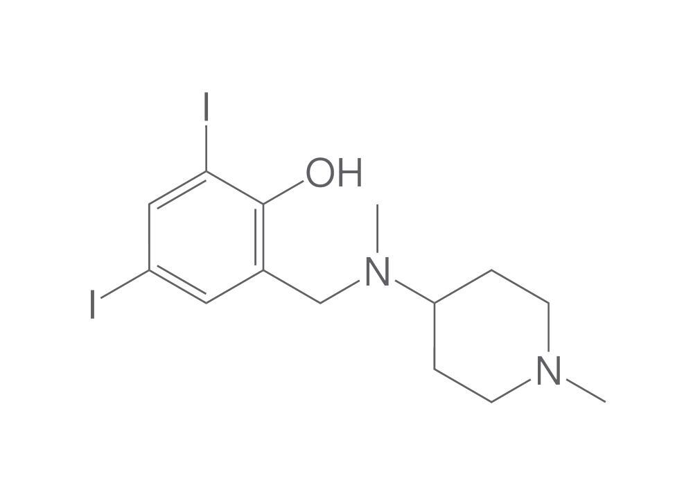 2,4-Diiodo-6-{[methyl(1-methylpiperidin-4-yl)amino]methyl}phenol oxalate, 50 mg - Luminix Health