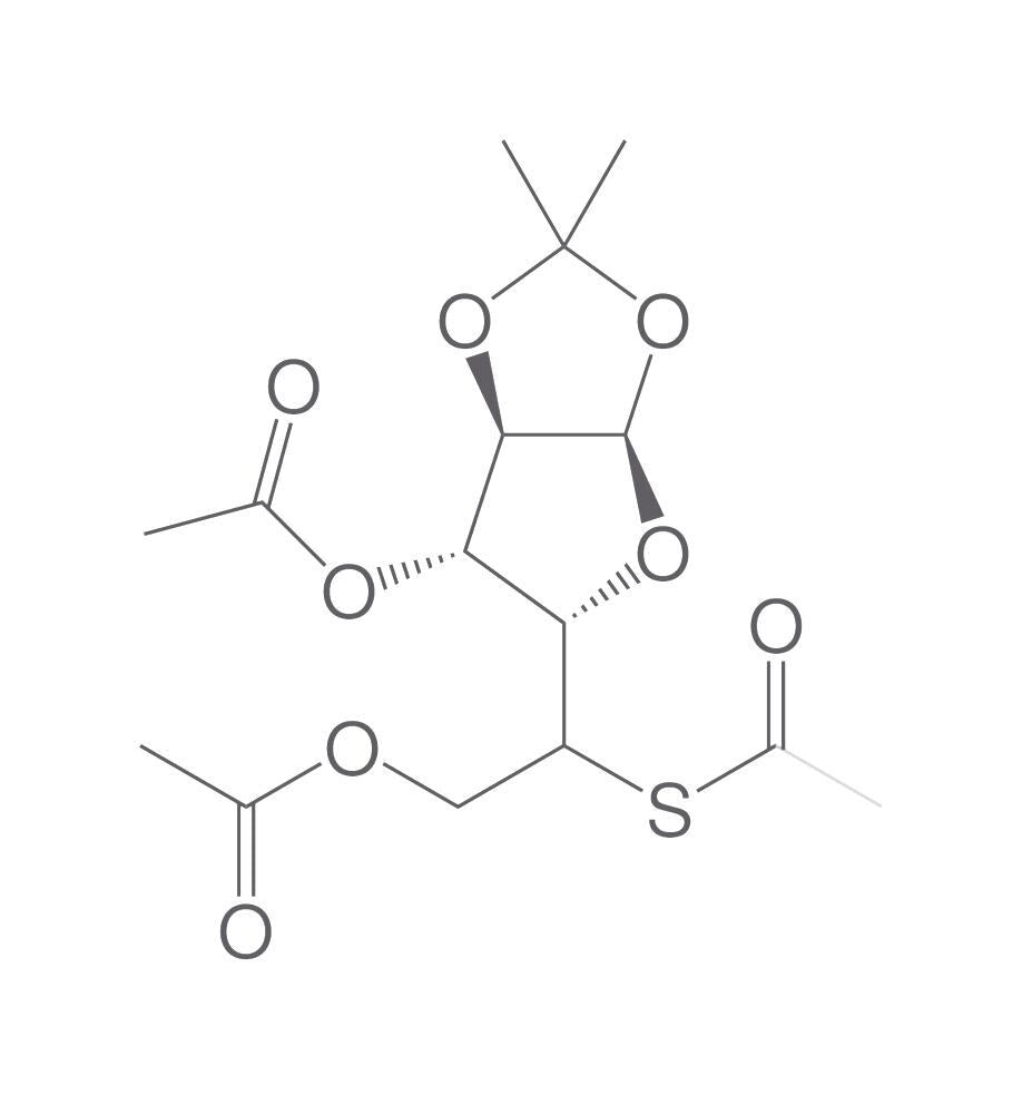 3,6-Di-O-acetyl-5-S-acetyl-5-deoxy-1,2-O, -isopropylidene-α-D-glucofuranose, 5 g - Luminix Health