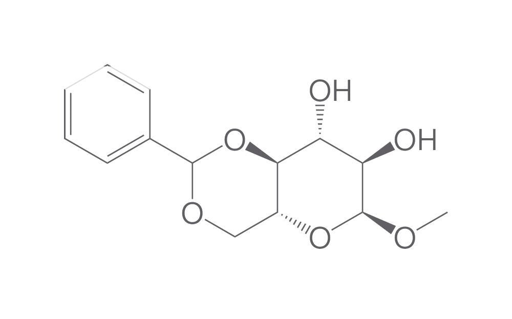 Methyl 4,6-O-benzylidene-α-D-glucopyrano, side, 100 g - Luminix Health