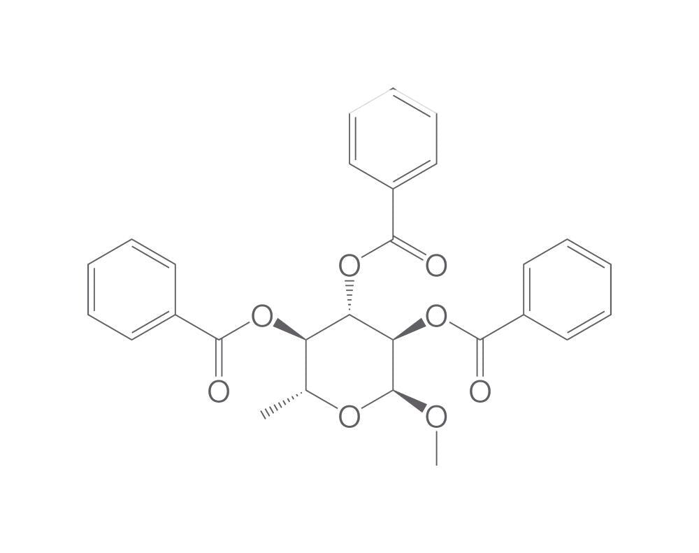 Methyl-2,3,4-tri-O-benzoyl-6-deoxy-alpha, -D-glucopyranoside, 1 g - Luminix Health