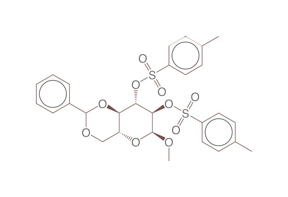 Methyl 4,6-O-benzylidene-2,3-di-O-(p-tol, uenesulfonyl)-α-D-glucopyranoside, 1 g - Luminix Health