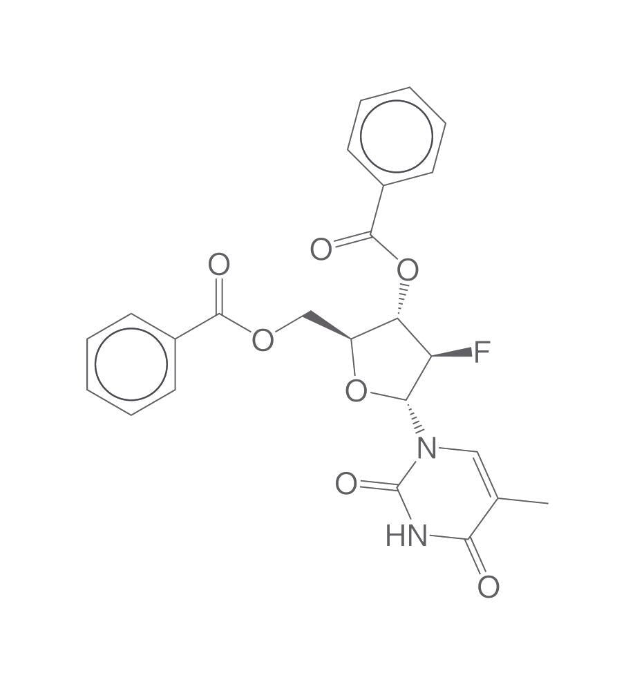 1-(3,5-Di-O-benzoyl-2-deoxy-2-fluoro, -beta-L-arabinofuranosyl)thymine, 500 mg - Luminix Health