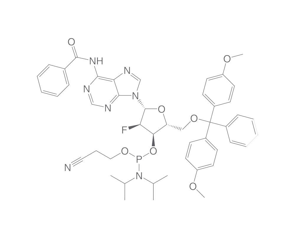 N6-Benzoyl-2'-deoxy-5'-O-DMT-2'-fluoroad, enosine 3'-CE phosphoramidite, 1 g - Luminix Health