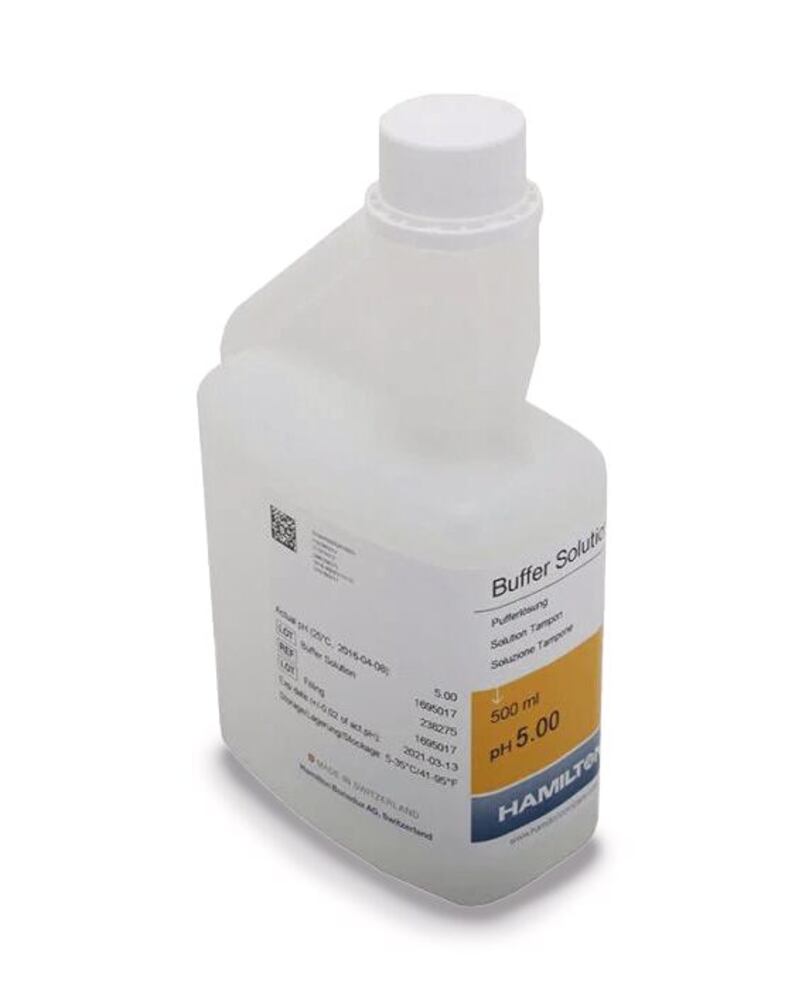 Buffer solution DuraCal pH 5.00 (25 °C), colourless, with Hamilton certificate - Luminix Health