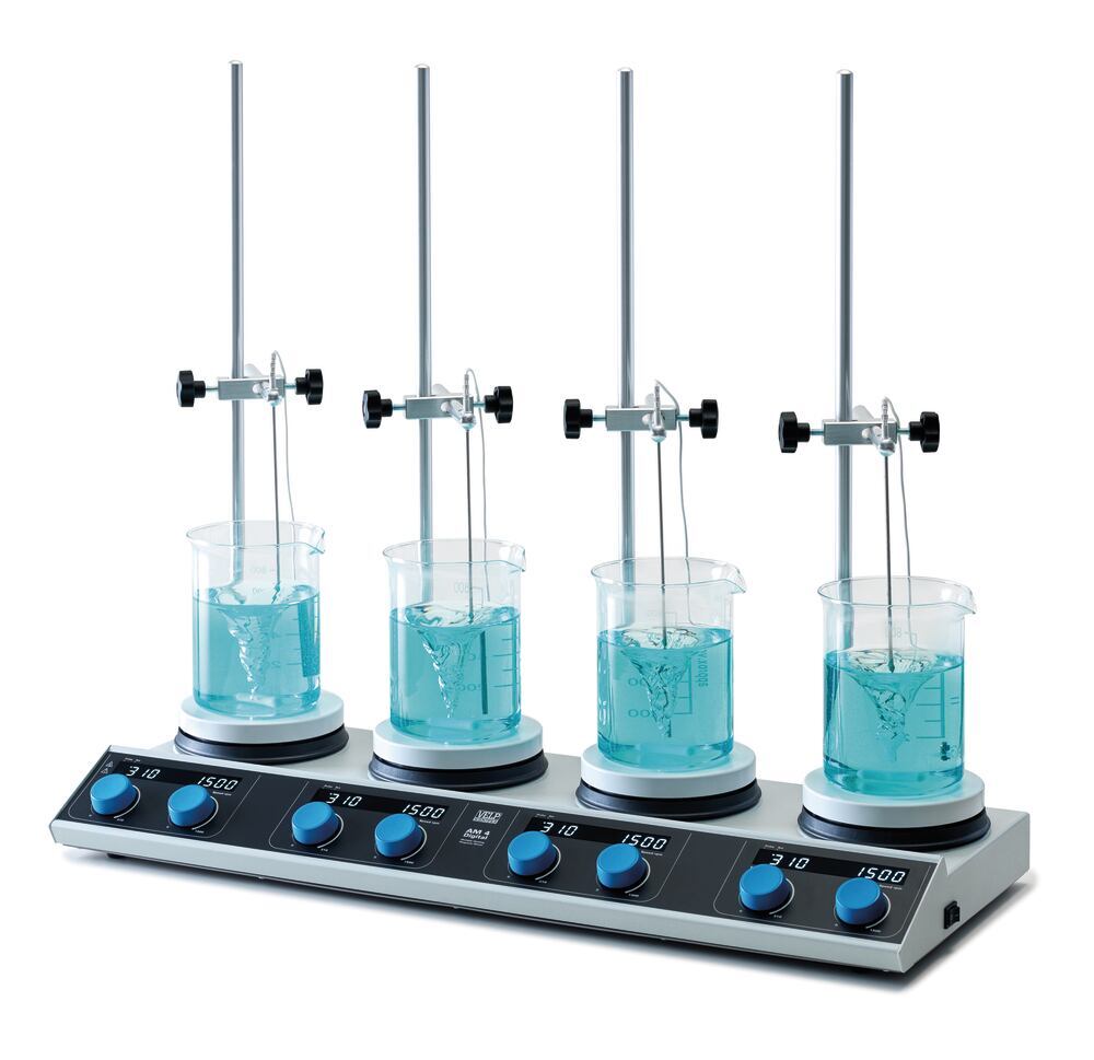 Type AM4 Digital multi-pos. mag. stirrer, 50 to 1500/min, max. 310 °C, 20 l - Luminix Health