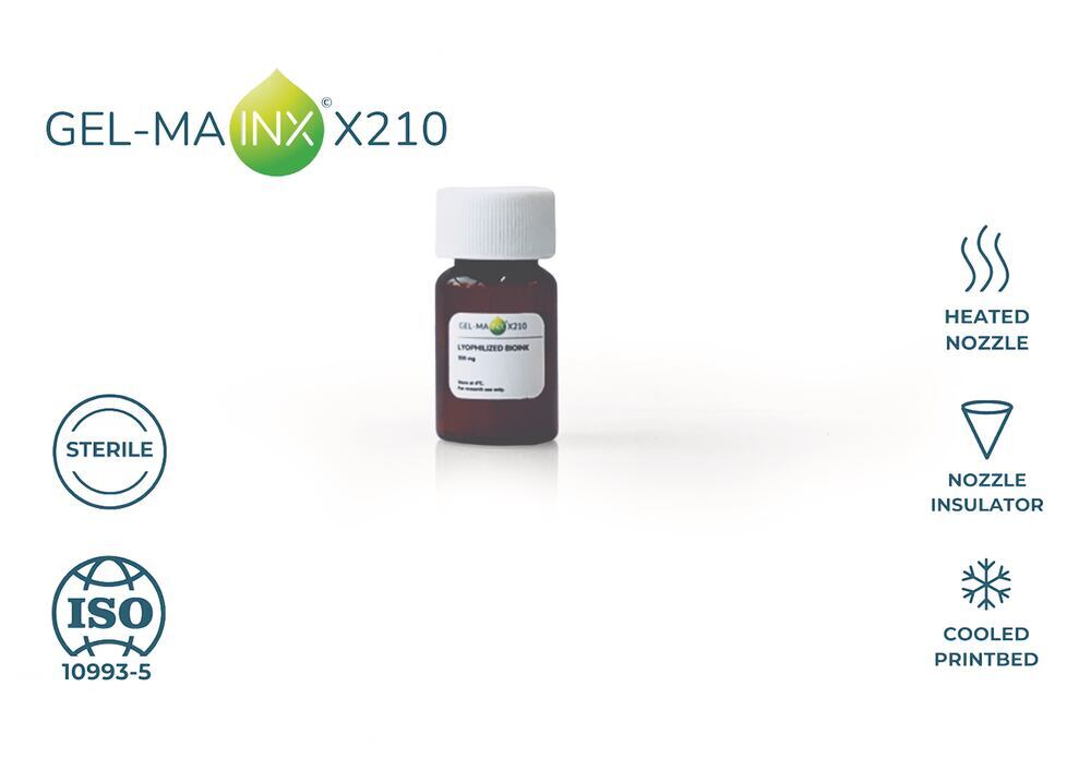 GEL-MA INX X210, 300 mg,, sterile, for Material Extrusion (FDM/FFM), 300 mg - Luminix Health