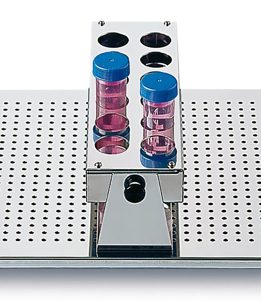 Test tube rack made of stainless steel, For 16 test tubes, Ø 25-29 mm, 1 unit(s) - Luminix Health