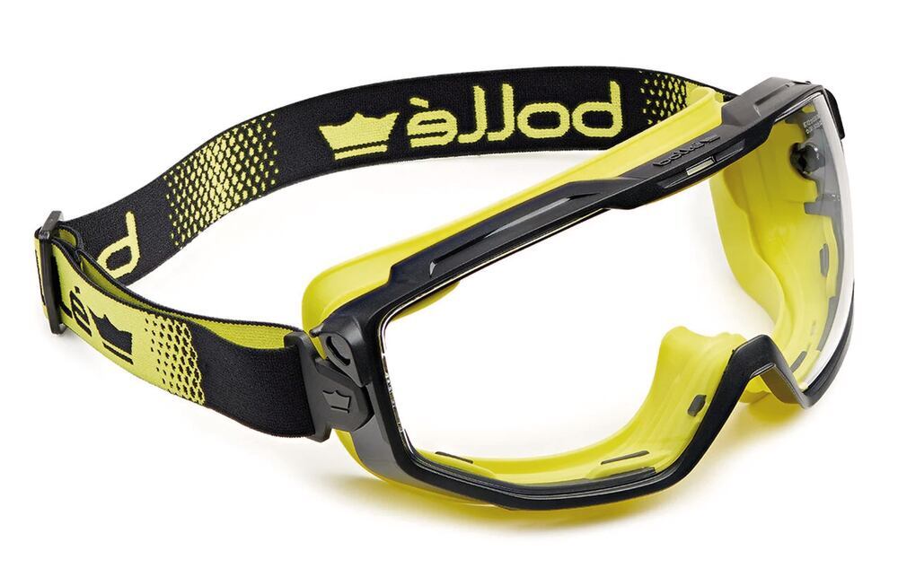 Wide-vision safety glasses UNIVERSAL, waterproof, black/green, UNIVGN11W - Luminix Health