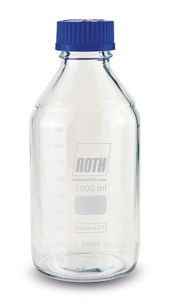 ROTILABO® lab. glass bottle, 10,000 ml, With screw cap and pouring ring - Luminix Health