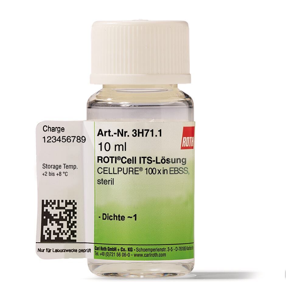 ROTI®Cell Insulin-Transferrin-Selenium, CELLPURE, 100x in EBSS, 10 ml, plastic - Luminix Health