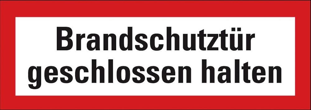 Fire door fire brigade sign, Keep closed, PE film, 210x74 mm, 1 unit(s) - Luminix Health