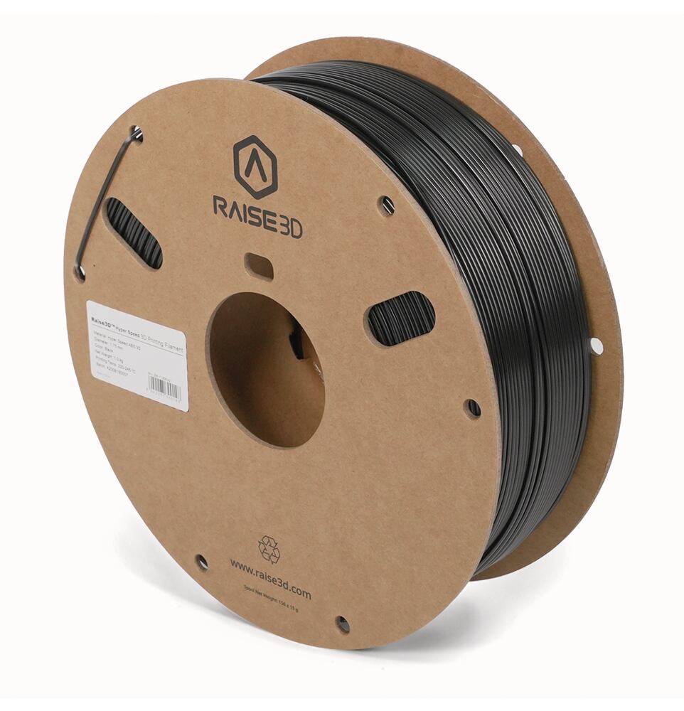 Raise3D Hyper Speed ABS V2 Black, 1.75 mm, 1 kg, 1000 g - Luminix Health