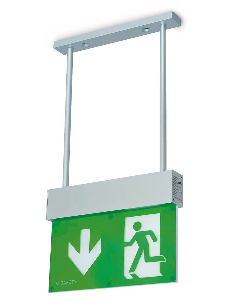 Escape route emergency lighting, L-LUX Standard, IP 20 for pendant mount. - Luminix Health