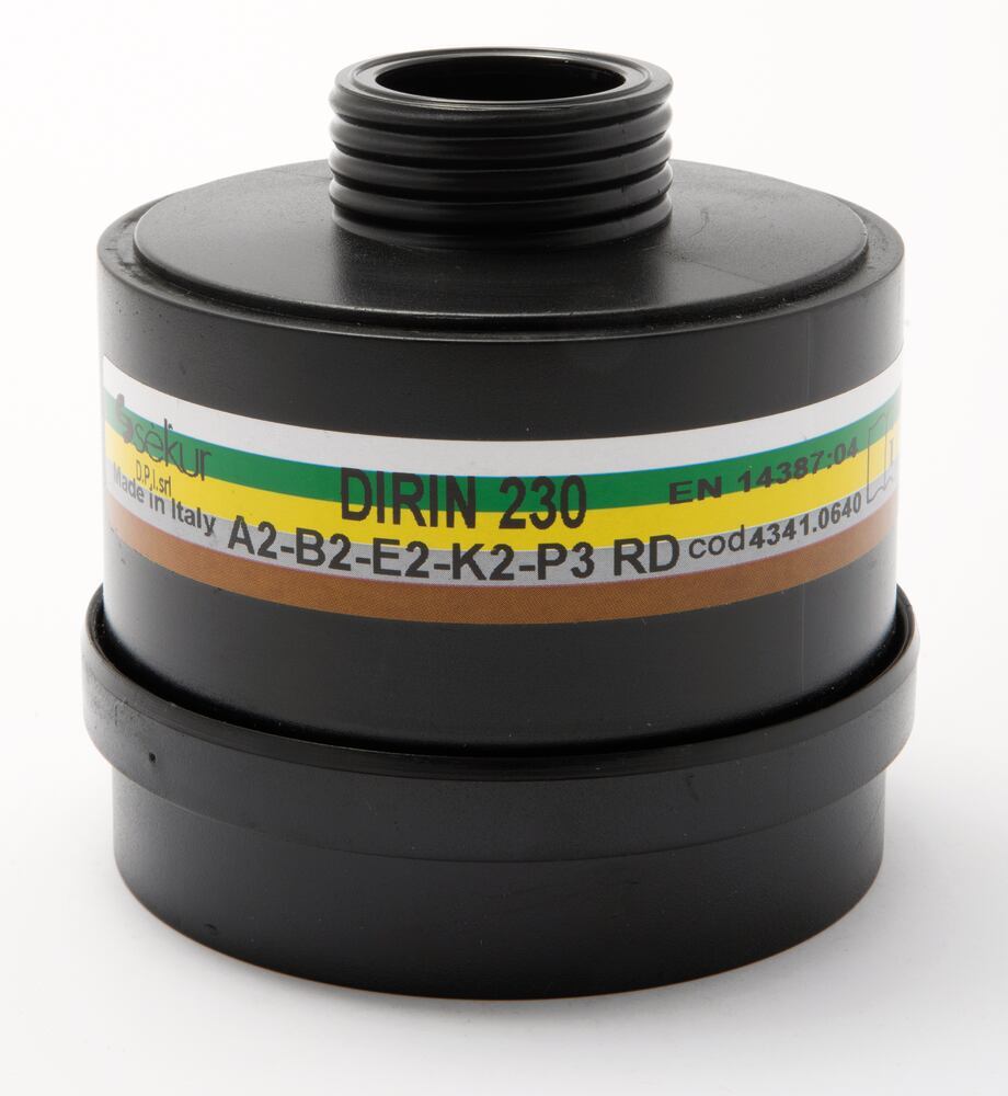SEKUR DIRIN 230 combination filter, A2B2E2K2-P3 RD to EN14387 thread EN148-1 - Luminix Health