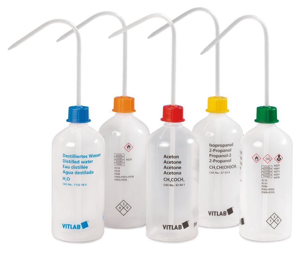 Spray bottle, VITsafe, PE, VC, NN, Acetic acid, red cap, 500 ml, 1 unit(s) - Luminix Health