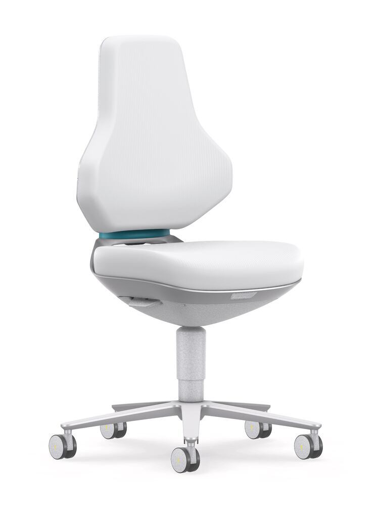 Texon clean-room chair, white, seat height 450-620 mm, 1 unit(s) - Luminix Health