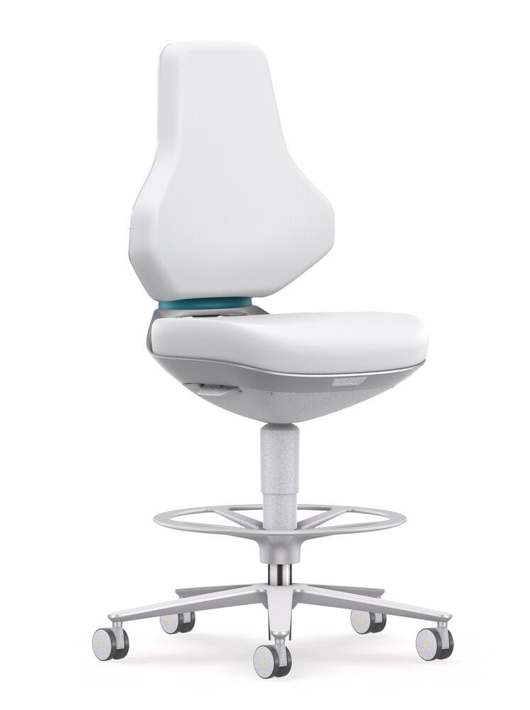 Texon clean-room chair, white, seat height 570-810 mm, 1 unit(s) - Luminix Health