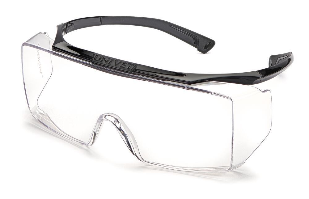 5X2 Essential over glasses, clear, UV protection filter, black frame, 1 unit(s) - Luminix Health