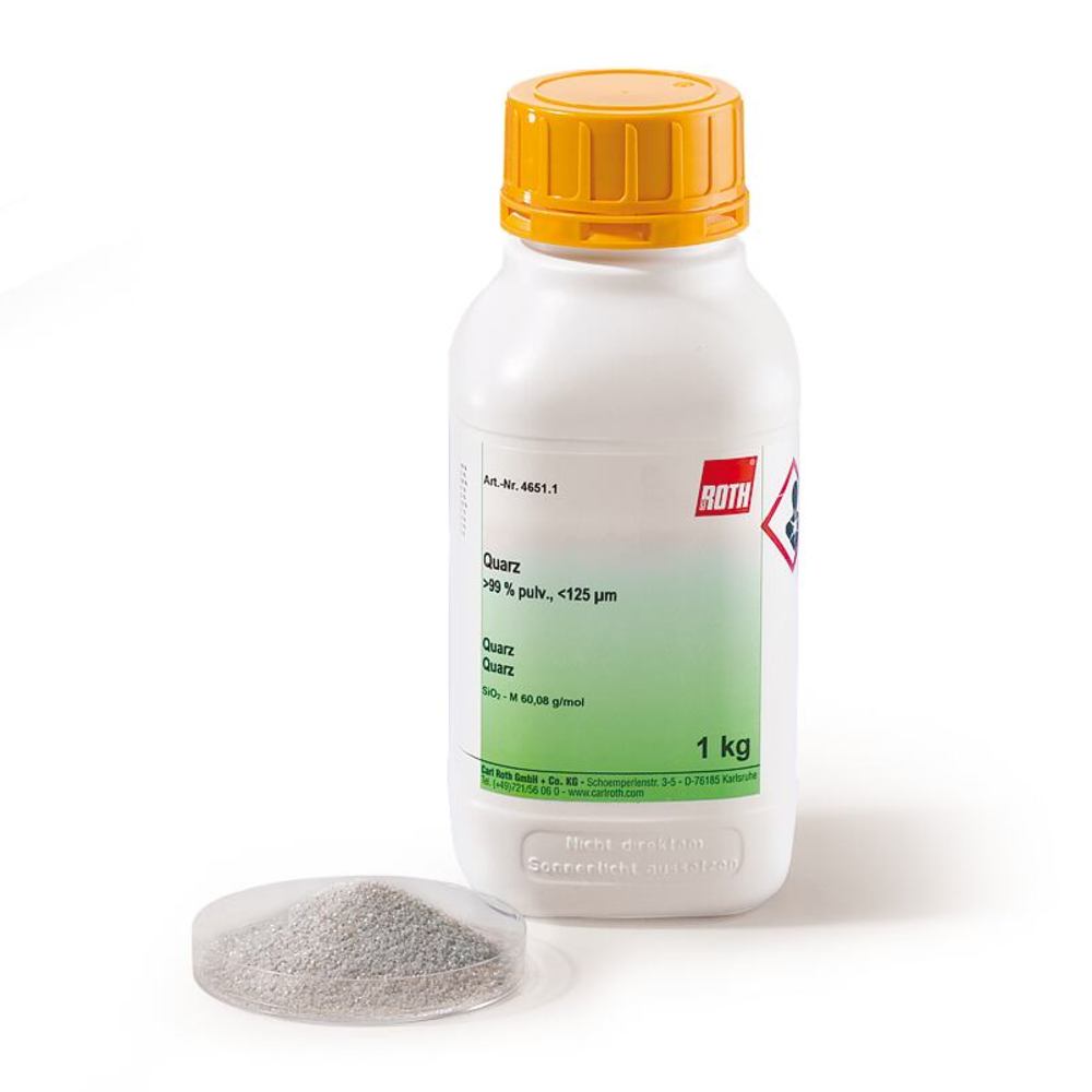 Quarz, min. 99 % powdered, upto 125 µm, 500 g, plastic - Luminix Health