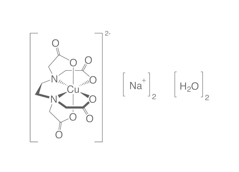 EDTA-Copper disodium salt x H2O, min. 99 %, for synthesis, 250 g, plastic - Luminix Health