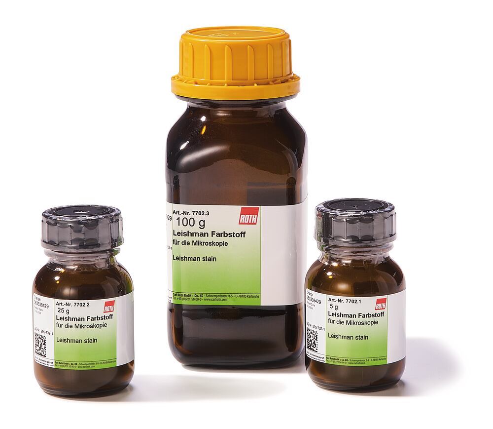 Leishman stain, for microscopy, 5 g, glass - Luminix Health