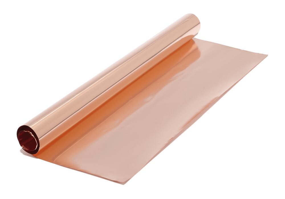 Copper foil, p.a., 0.1 mm thick, 60 cm wide, 250 g, cardboard - Luminix Health