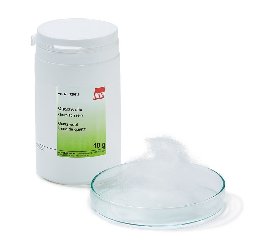 Quarz wool, chemical pure, 10 g, plastic - Luminix Health