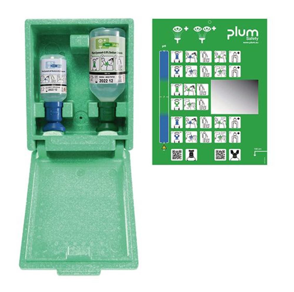 Eye first-aid station, dust-proof wall box, 1 unit(s) - Luminix Health