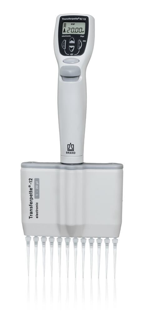 Multi-channel microlitre pipette Transferpette® electronic 12-channel - Luminix Health