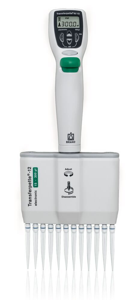 Multi-channel microlitre pipette Transferpette® electronic 12-channel - Luminix Health