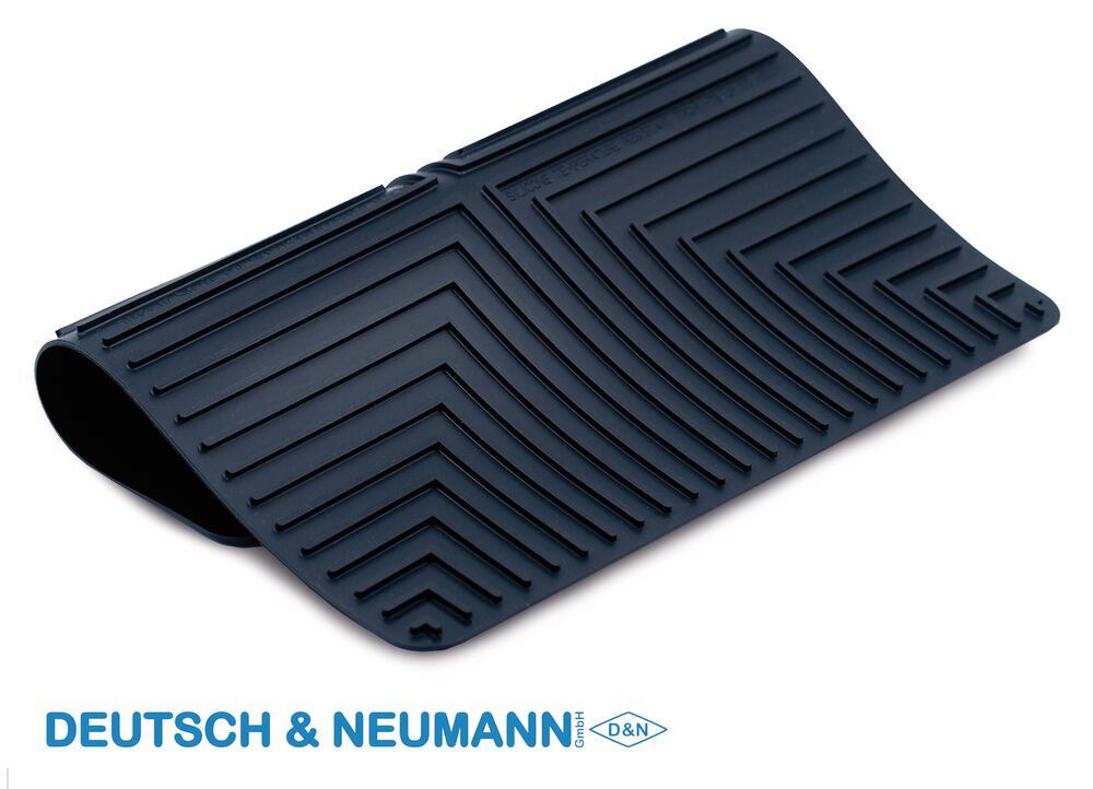 Rotilabo®-laboratory mat, silicone, black, 350 x 350 mm, 1 unit(s) - Luminix Health