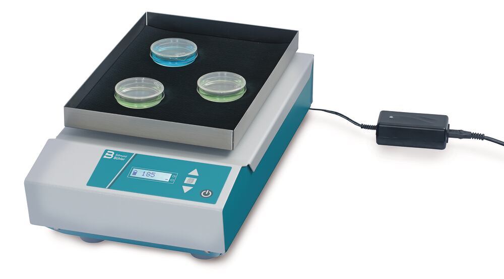 Small shaker KM 2 battery, mains pack, circular, 30 - 220/min, W 200xD 295 mm - Luminix Health