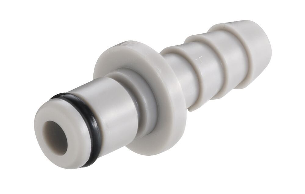 Quick disconnect coupling, male, straight, Ø 3,2 mm, with shut-off, 1 unit(s) - Luminix Health