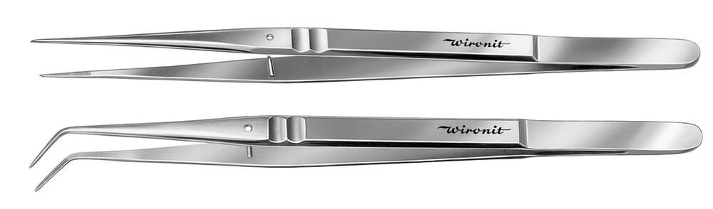 Laboratory forceps, angled, smooth tips, L 150 mm, 1 unit(s) - Luminix Health