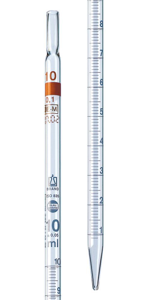 BLAUBRAND® graduated pipettes, type 3, 10 ml, graduations 0.1, class AS - Luminix Health